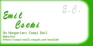 emil csepi business card